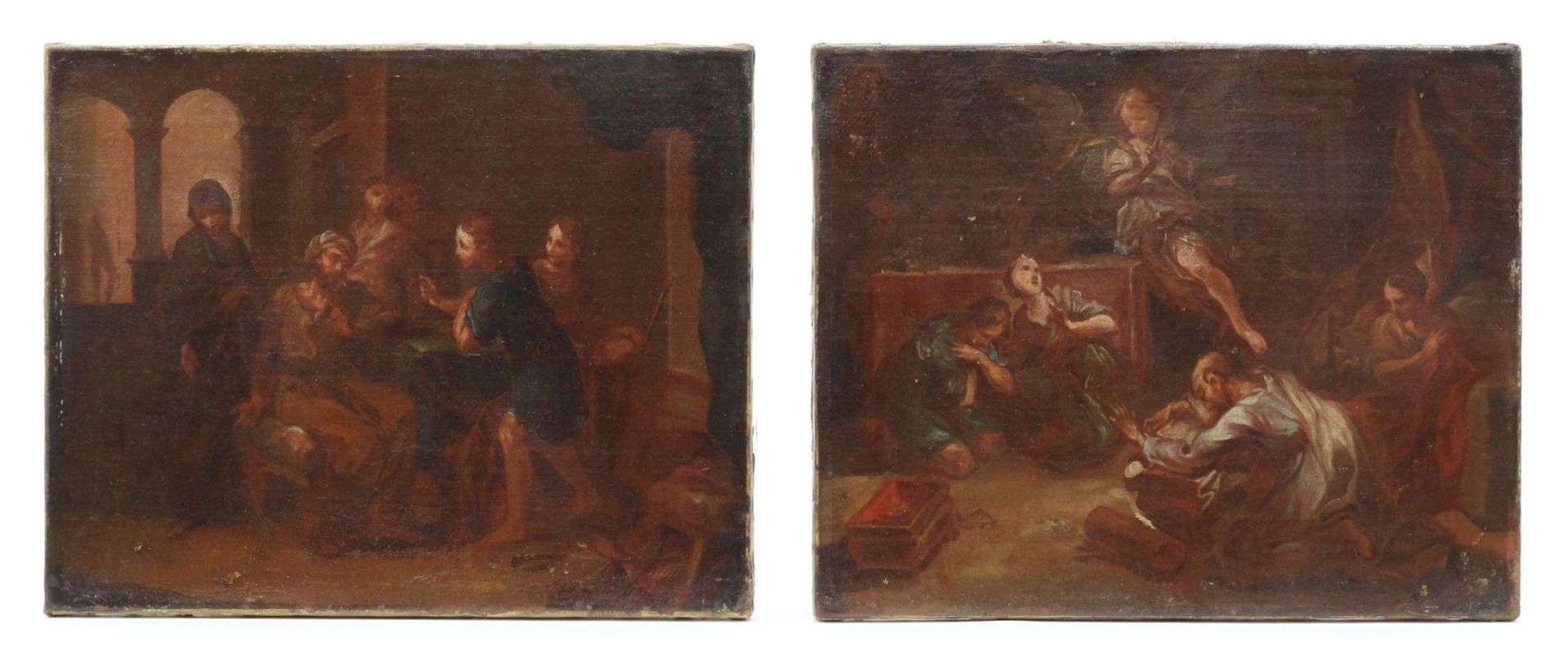 Null 皮埃尔-帕罗切尔（1670 - 1739）
拉斐尔天使的飞行和托比亚斯为父亲复明
一对画作
高：32 厘米
宽：40 厘米
小部分缺失

这两幅草图与&hellip;