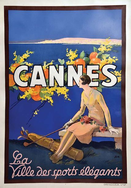 SEM Cannes La Ville des Sports Elégants vers 1920
Draeger 

Affiche entoilée/ Vi&hellip;