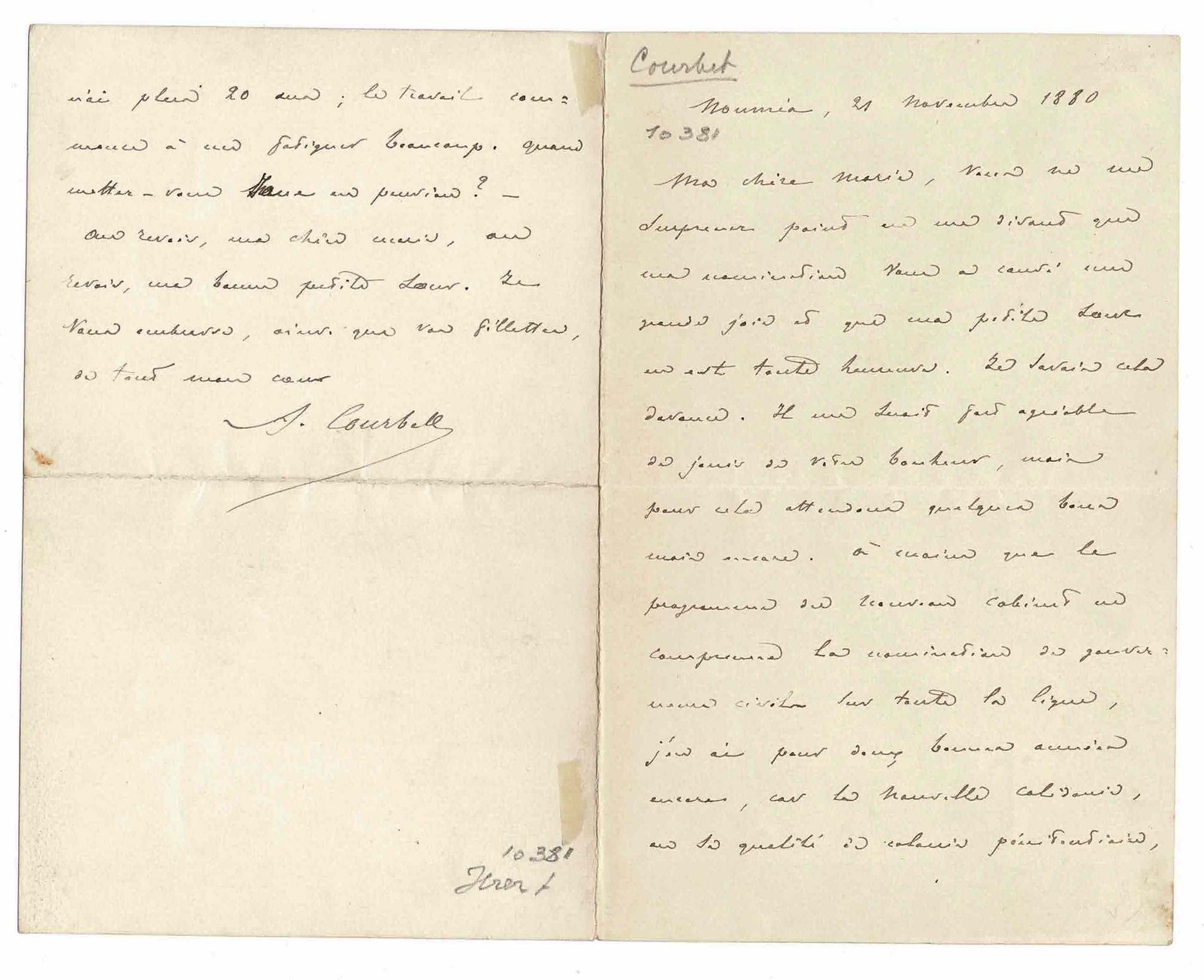 HISTORY - COURBET Amédée Anatole (1827 - 1885) - Autograph letter signed Polytec&hellip;