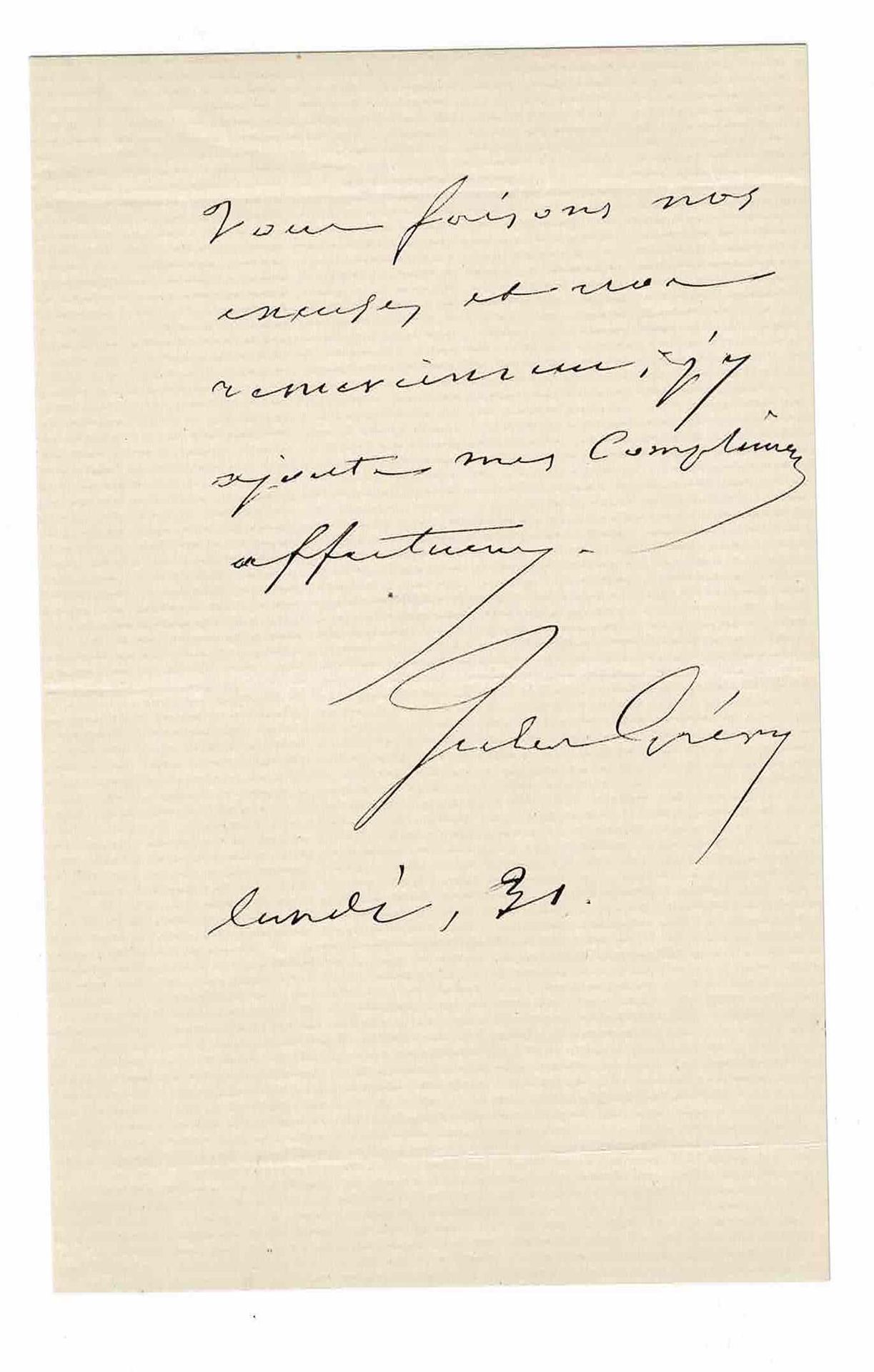 HISTORY - GREVY Jules (1807 - 1891) - Autograph letter signed Avocat, il est élu&hellip;