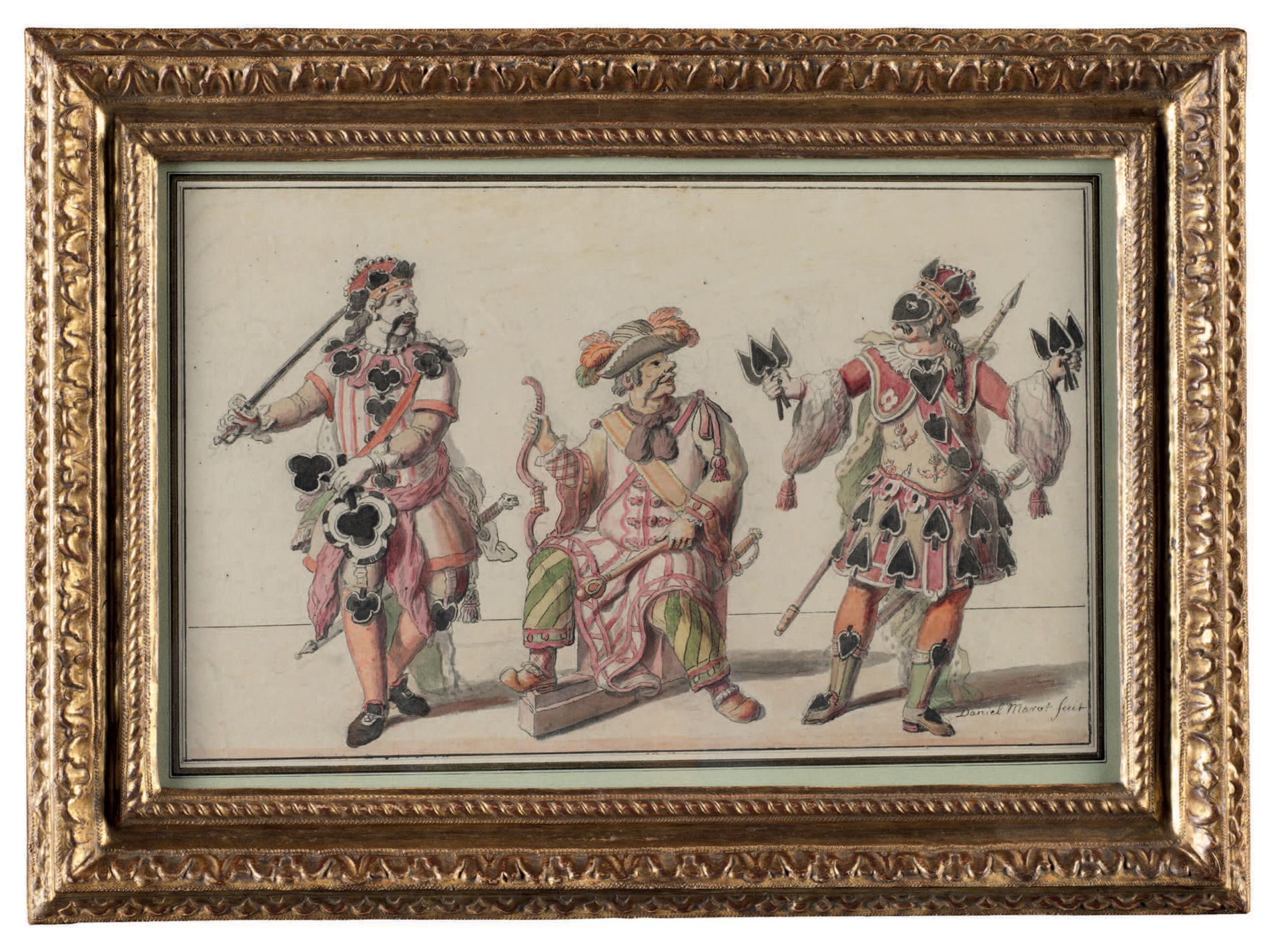 DANIEL MAROT (Paris, 1663-La Haye, 1752) 
舞台服装：
《TRESPASS之王》和《PICTURE之王》 纸上水彩墨画
&hellip;