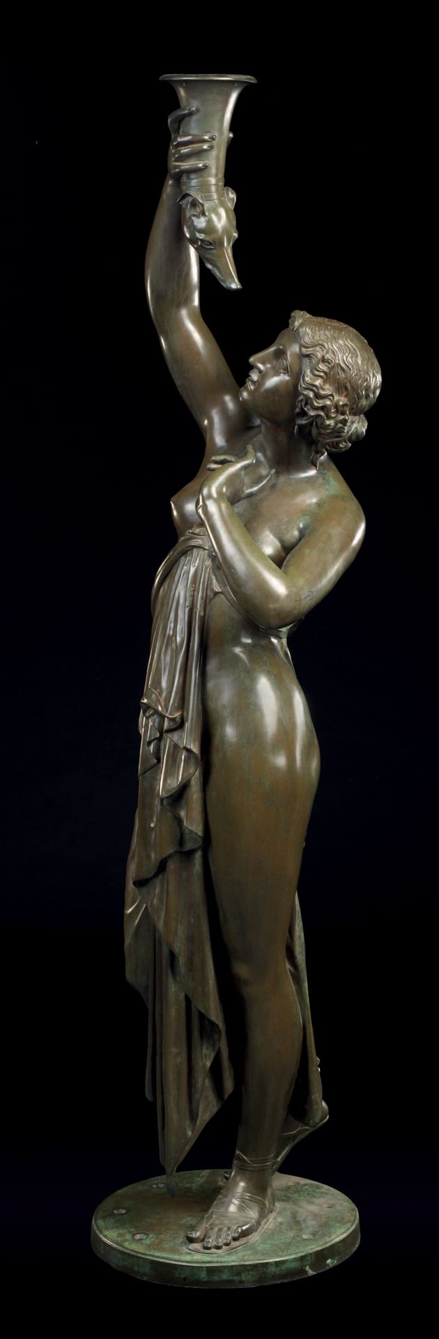 Null 
PUERTA DE TORCH EN EL NYMPH Francia, alrededor de 1840

Bronce

H. 162 cm,&hellip;