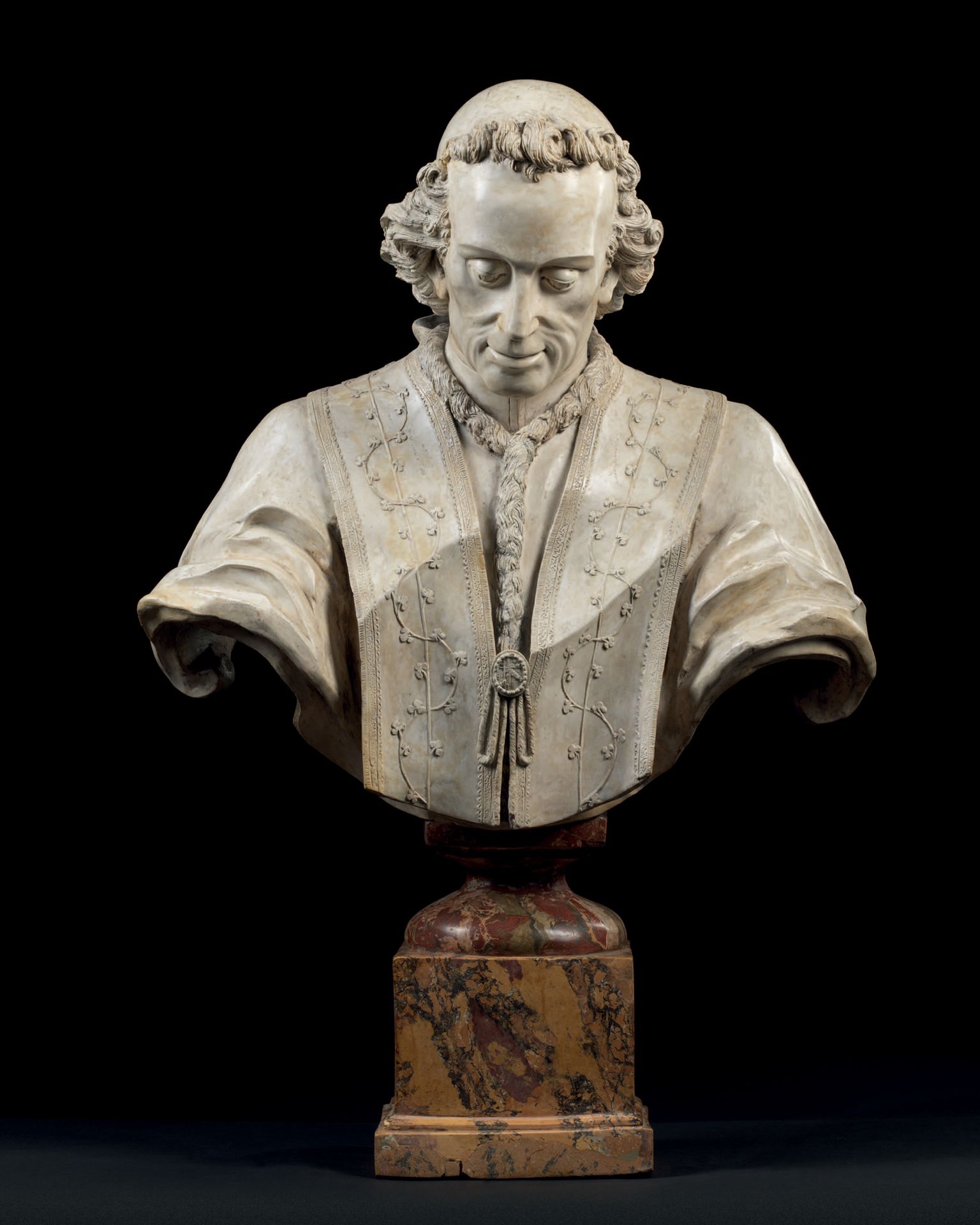 Null 
担任教皇的皮亚杰七世的照片（1800-1823）。

意大利，19世纪初

斯卡利奥拉

H.96厘米，宽58厘米，深21厘米

勋章上有庇护七世的&hellip;