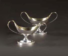 Null PAIR OF NAVETTES Belgium, early 19th century
Silver and vermeil
Swan hallma&hellip;