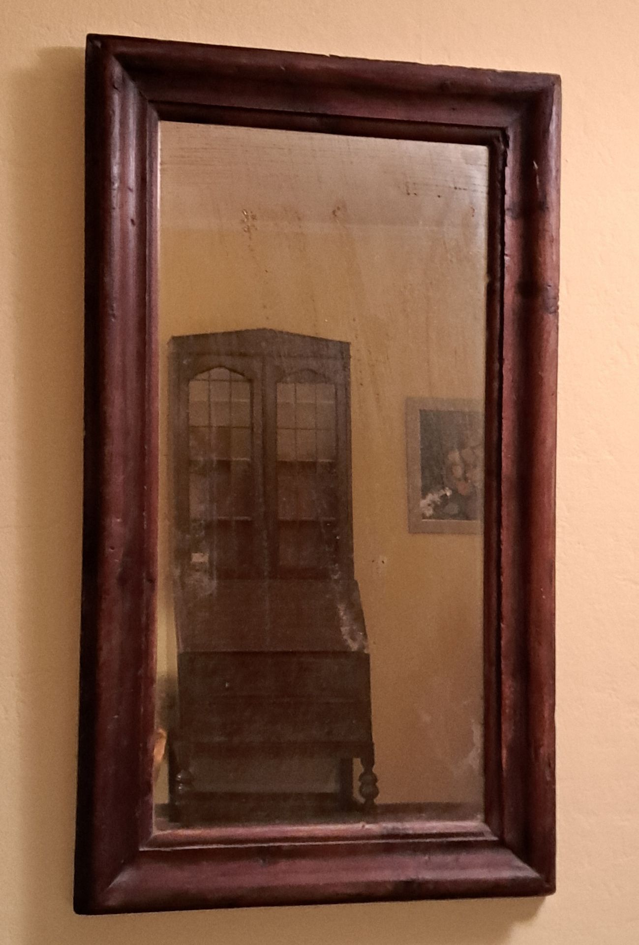 Null Miroir en bois antique, dimensions environ 72 x 40 x 4,5cm, traces d'utilis&hellip;