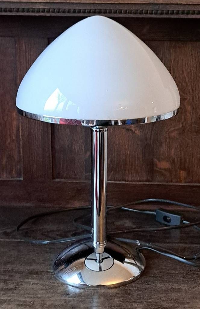 Null Lampe champignon, hauteur env. 38cm, abat-jour Ø env. 23cm, en état de marc&hellip;