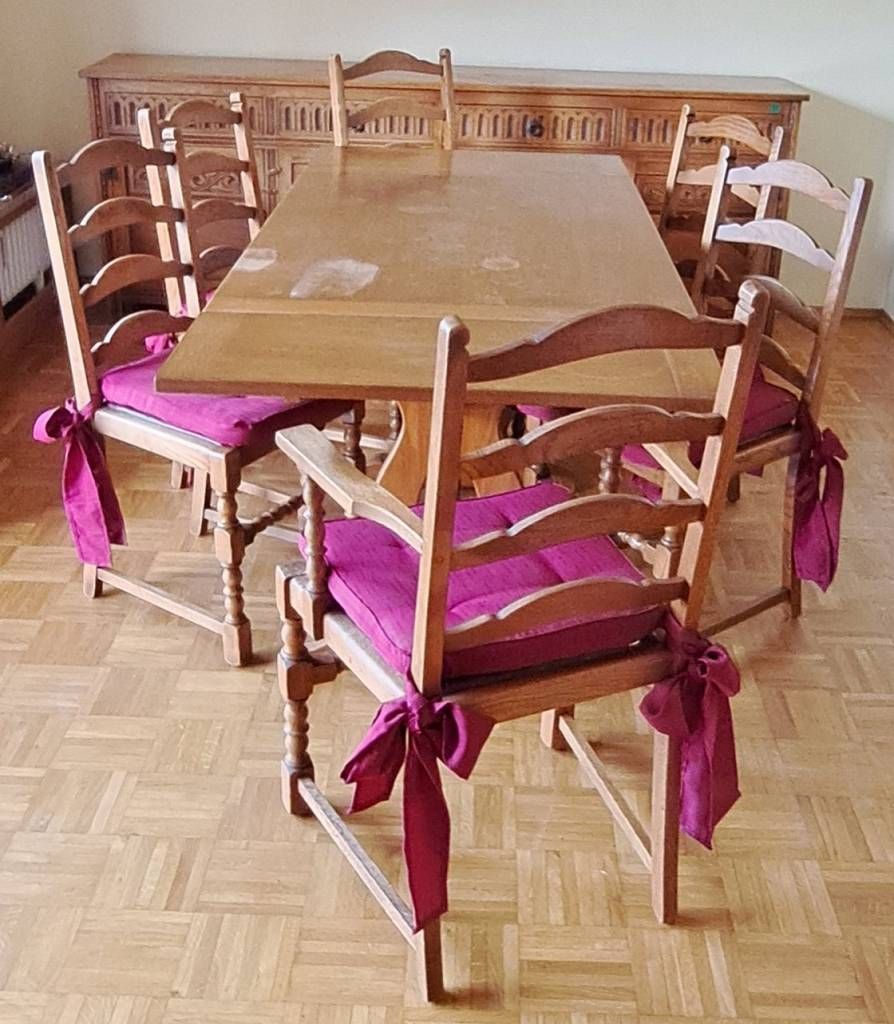 Null Table de salle à manger + 6 chaises, dimensions de la table 1,20 x 81 x 78x&hellip;