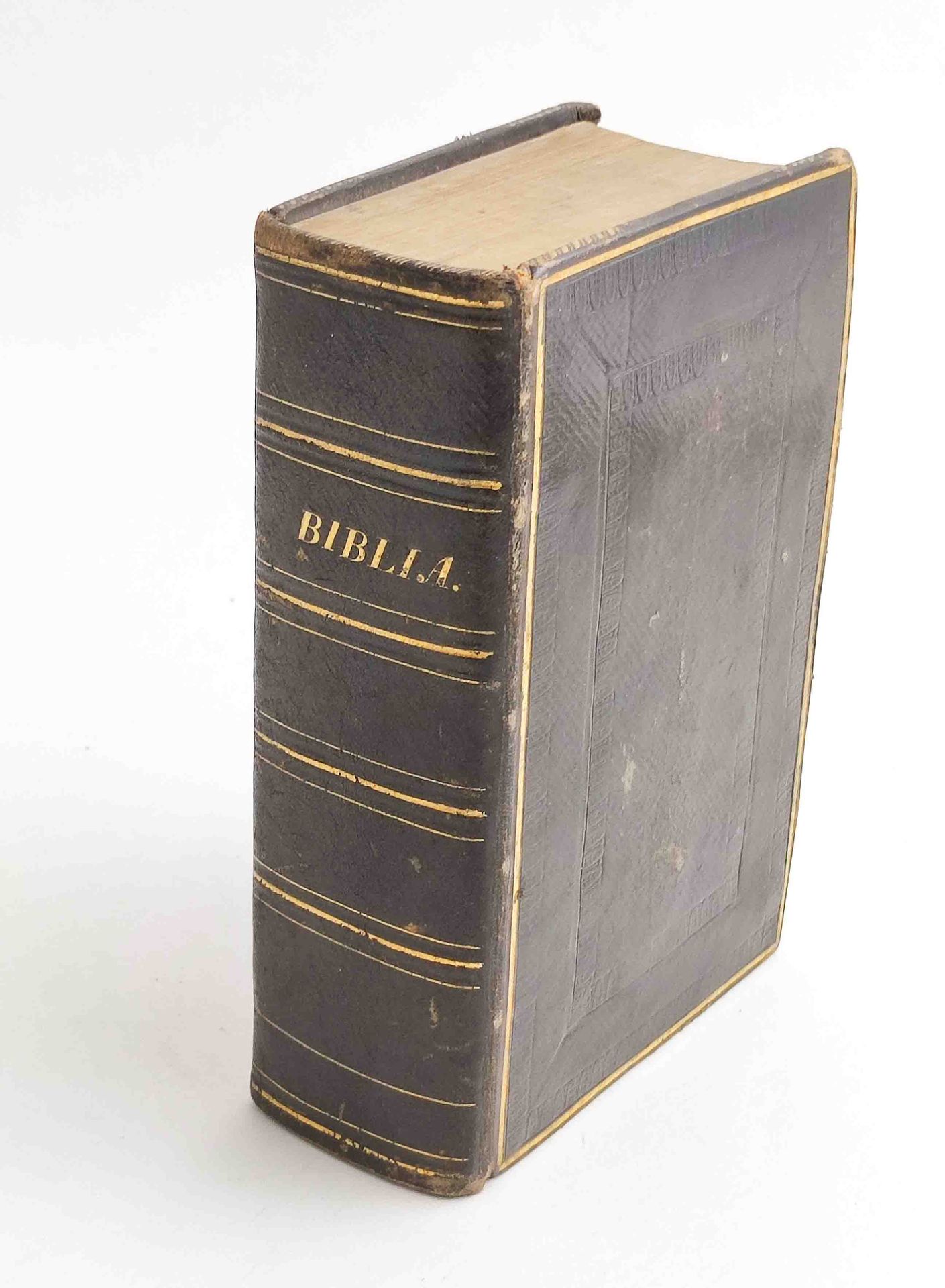 Null Ancienne bible de famille 1834 avec div. Inscriptions, exemplaire ordentiel&hellip;