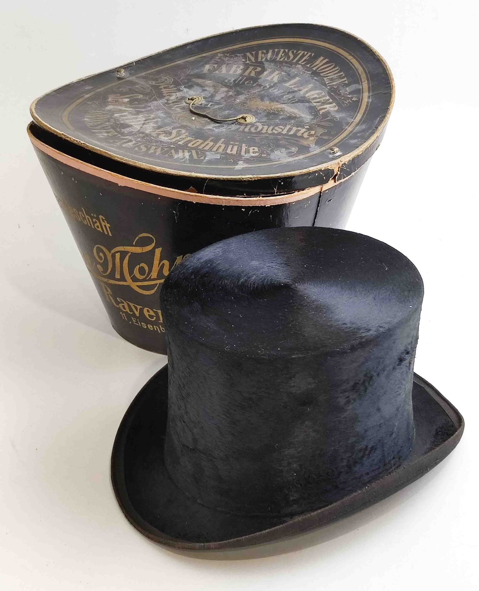 Null Cylindre ancien dans boîte à chapeau orig, fabricant Anton Mohn Ravensburg,&hellip;