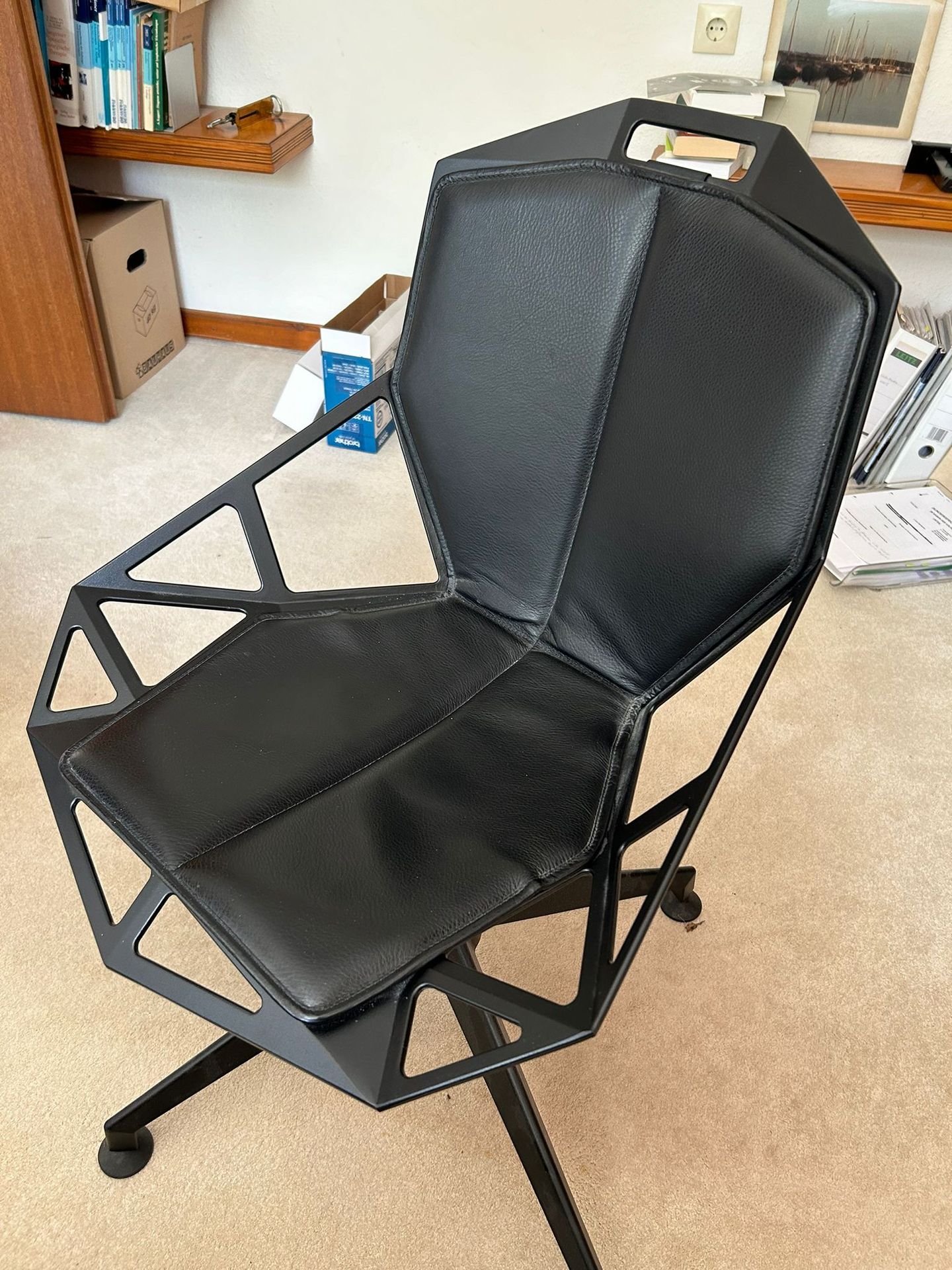 Null Konstantin Grcic Design chaise Mages One 4Star, original revêtement en cuir&hellip;