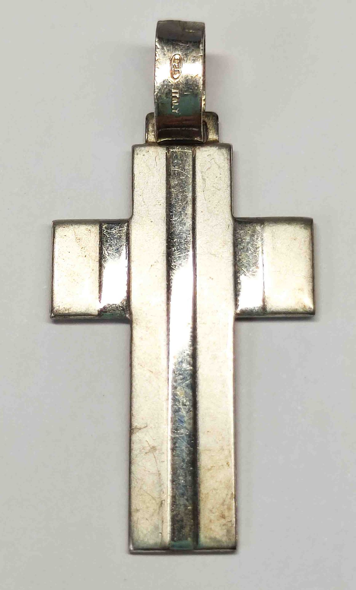 Null Croix moderne en argent 925, poinçonnée 925 italy, dimensions env. 5 x 2,5c&hellip;