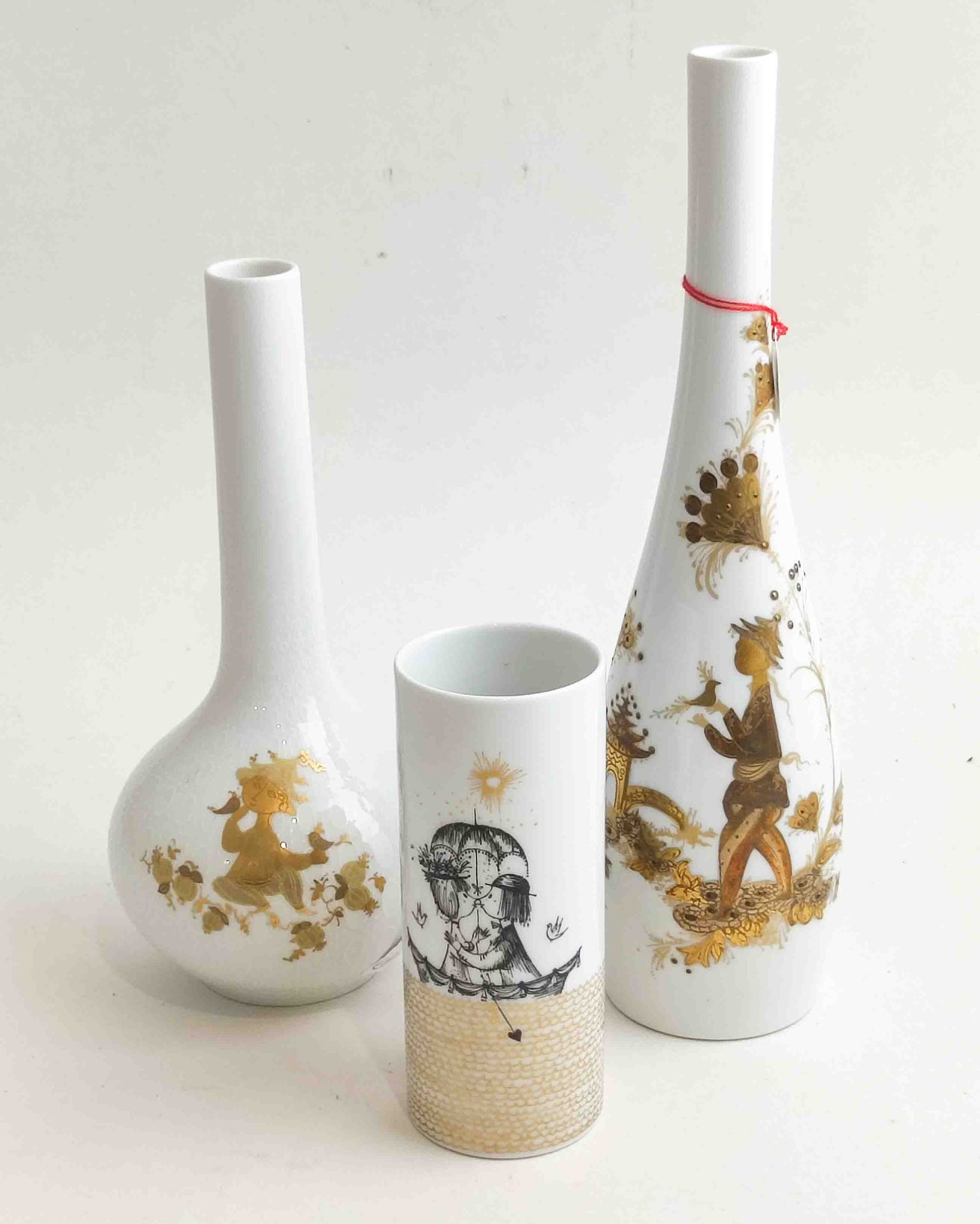 Null Coffret de vases Rosenthal Studio line, décor "Flûte enchantée", nonbest. P&hellip;