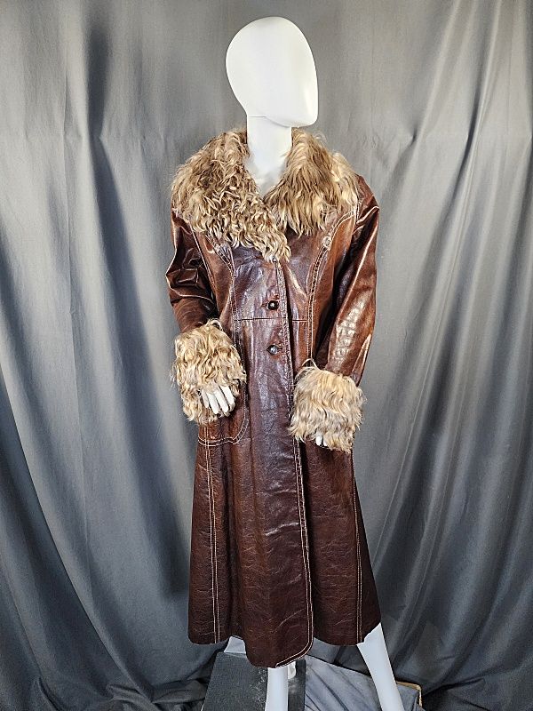 Null Manteau vintage en cuir et fourrure Penny Lane
Vintage c1970s manteau long &hellip;