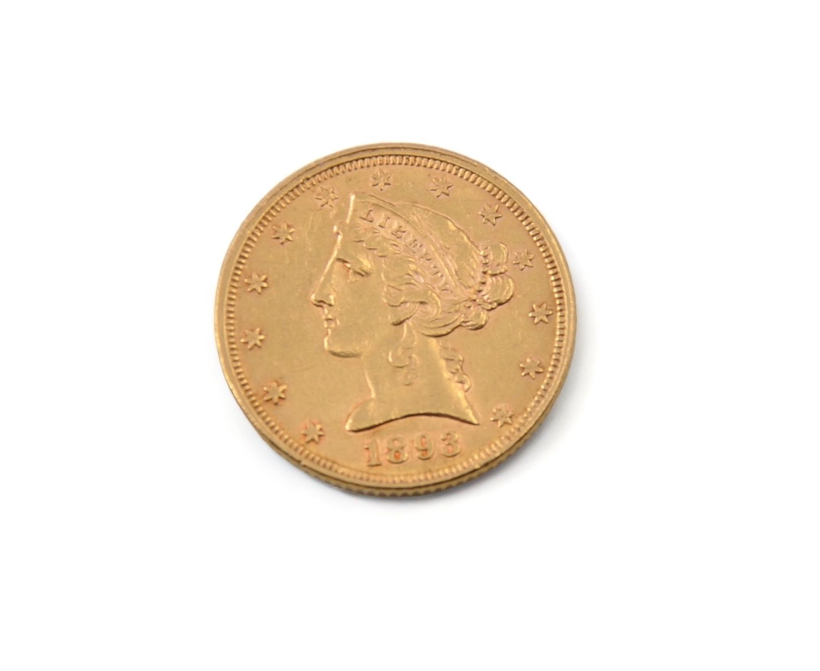 Null 5 Liberty americano d'oro 1893
Peso: 8,3 g

Premio ridotto per questo lotto&hellip;