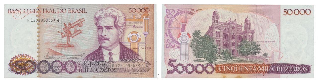 Paper Money - Brasil 50.000 Cruzeiros ND (1984) Papier-monnaie - Brasil 50.000 C&hellip;