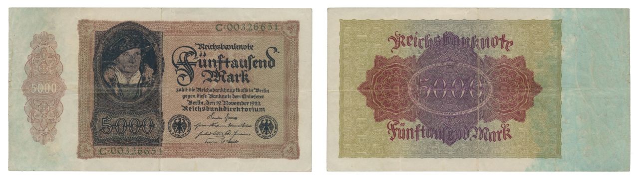 Paper Money - Germany 5000 Mark 1922 Papier-monnaie - Allemagne 5000 Mark 1922 P&hellip;