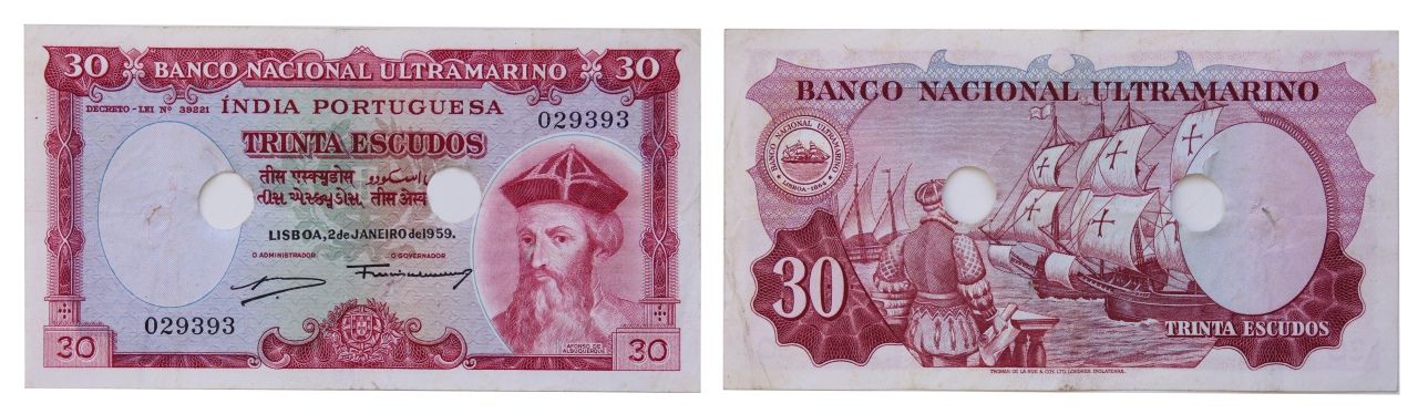 Paper money - Portuguese India 30$00 1959 Monnaie de papier - Inde portugaise 30&hellip;