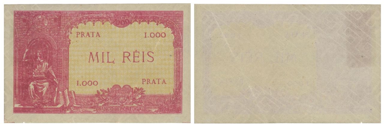 Paper Money - Portugal 1000 Réis nd (1910) Prova Papier Monnaie - Portugal 1000 &hellip;