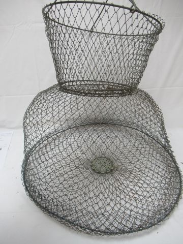 Null HALIEUTIQUE Grand panier de pêche en fil métallique. Diam.: 60 cm (quelques&hellip;