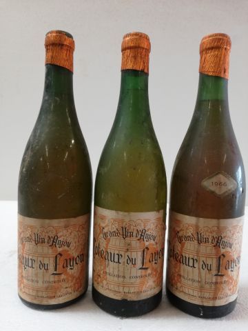 Null 3 bouteilles de Côteaux du Layon. 1960. (Dont 2 collerettes manquantes. Cap&hellip;