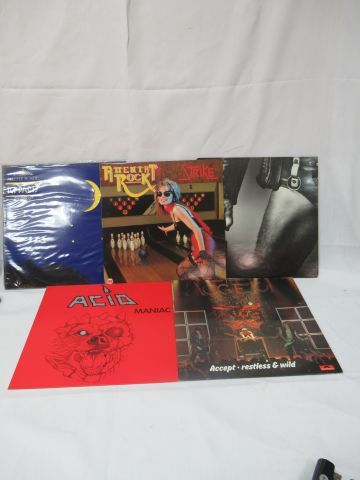 Null Lot of 5 LPs : Attentat Rock, Allo le Monde ici Paris, Accept (2), Acid Man&hellip;