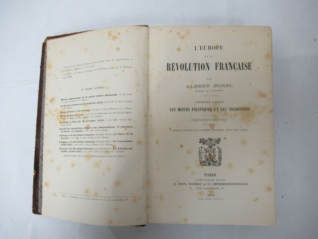 Null 阿尔伯特-索尔《欧洲与法国大革命》，第一部分。巴黎，Plon et Morrit, 1893。