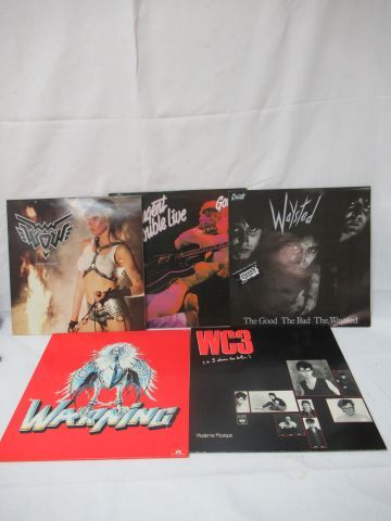 Null Lote de 5 LPs : Wendy O. Williams, Warning, WC3, Waisted, Ted Nugent