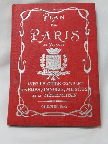 Null Mappa di Parigi di Guillemin. Inizio del XX secolo.
