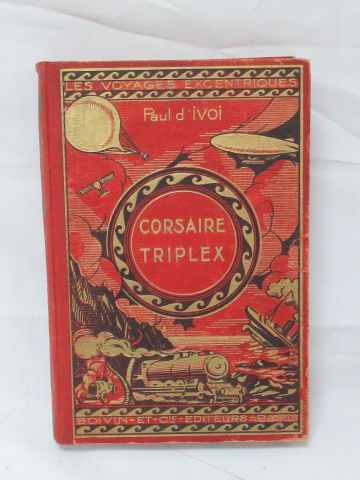 Null Paul d'IVOI "Corsairs Triplex" 在Tinayre之后的插图。Boivin et Furne出版社，1931年。