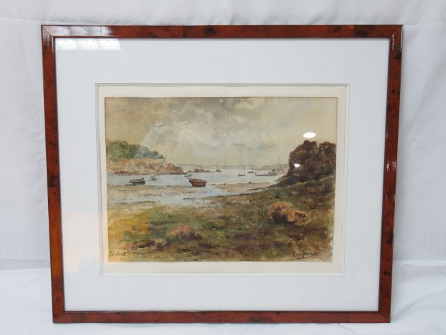 Null LEMPEREUR " l'Ile de Brehat" watercolor, signed on the lower right and titl&hellip;