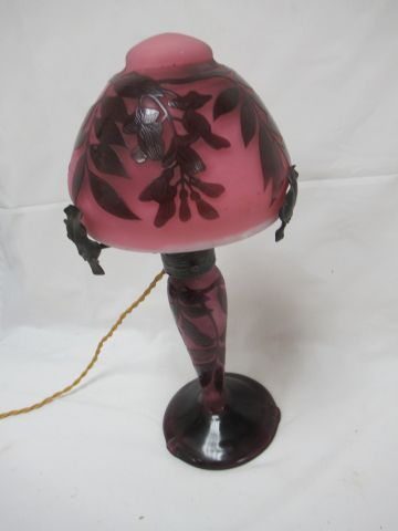 Null DELATTE (Nancy) Mushroom lamp in glass paste. Height: 37 cm