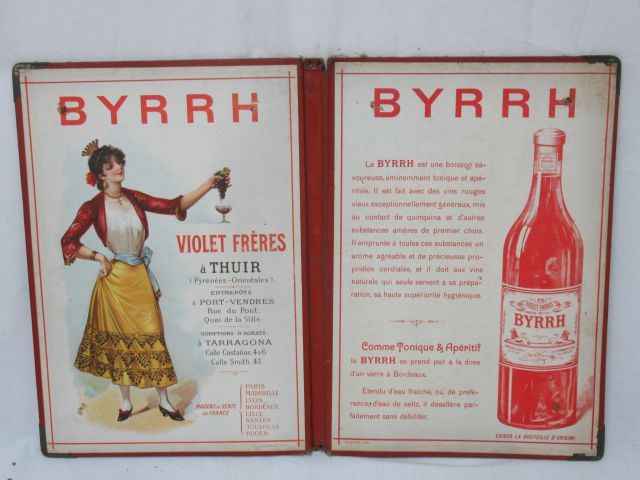 Null Bloc de notas publicitario de Byrrh. 28 x 37 cm (desgastado)