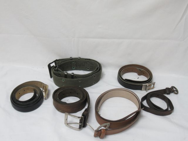Null Set of leather and fabric belts. (wear)
