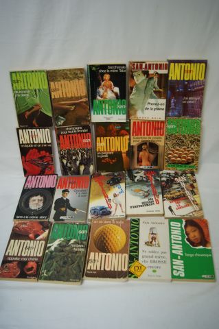 Null Posten von "San Antonio"-Büchern, Fleuve noir-Ausgaben. Ca. 1970/80.