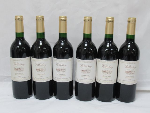 Null 6 bottles of Minervois, Villeclary, 2003