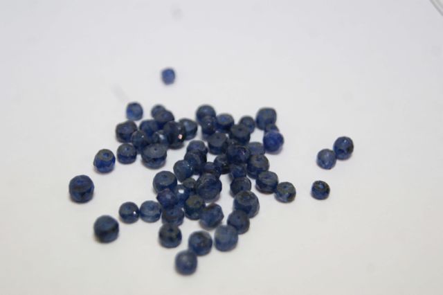 Null Lot of faceted, treated and drilled sapphires. About 30 carats.