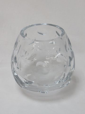 Null Jarrón de cristal. Altura: 16 cm