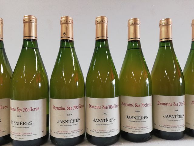 Null 12 bottles of Domaine des Molières. 1999. Jasnières. Loire wine. As is