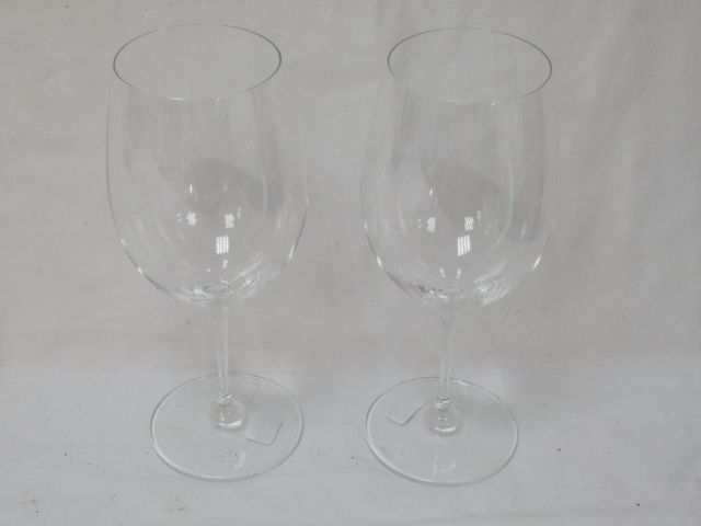 Null Lot de deux verres en cristal "La Tour d'Argent" Haut.: 22 cm