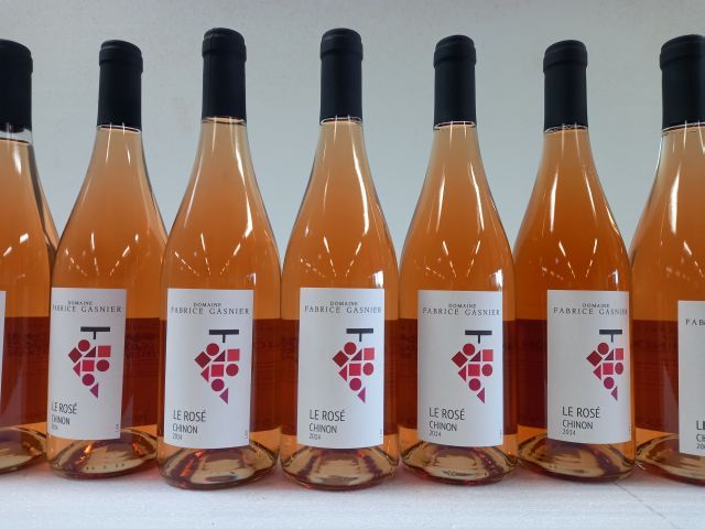 Null 8 bottles of Chinon rosé. 2014. Domaine Fabrice Gasnier. Harvesting owner