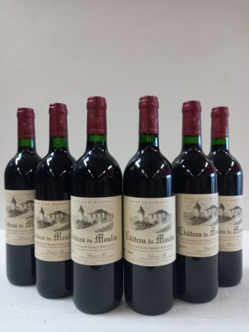 Null 6 bouteilles de Château du Moulin. 1999. Puisseguin. St Emilion. Domaine Ch&hellip;