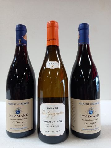 Null Lot de 3 bouteilles : 

2 Pommard Les Vignots. Récolte 2017. Domaine Vincen&hellip;