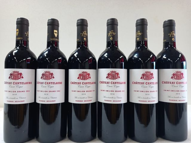 Null 6 bottles of Saint Emilion Grand Cru. 2018. Château Cantelaube. The Capet v&hellip;