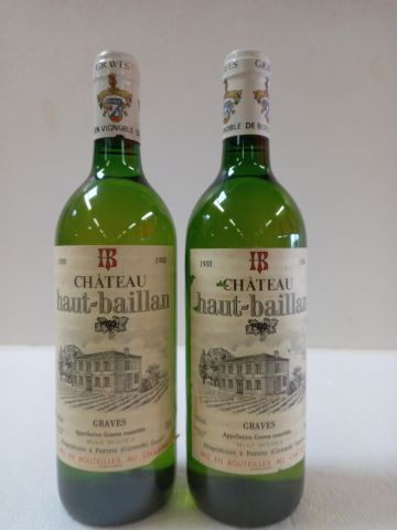 Null 2 Flaschen Graves. 1988. Château Haut Baillan. Weißwein. Weingut Michel Dug&hellip;
