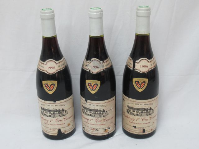 Null 3瓶勃艮第山特诺顶级酒庄，1996年（各一瓶