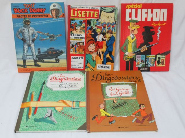 Null Lot de 5 bandes dessinées dont un album Lisette. Circa 1980.