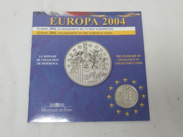 Null MONNAIE DE PARIS "Europa 2004" Medaille in Blisterverpackung, mit Broschüre
