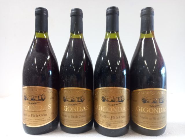 Null 4 bottles of Gigondas. Domaine de la Tuilerie. 2002. Aged in oak barrels. H&hellip;