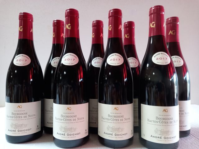 Null 8 bottles of Hautes Côtes de Nuits. 2017. Burgundy. André Goichot.