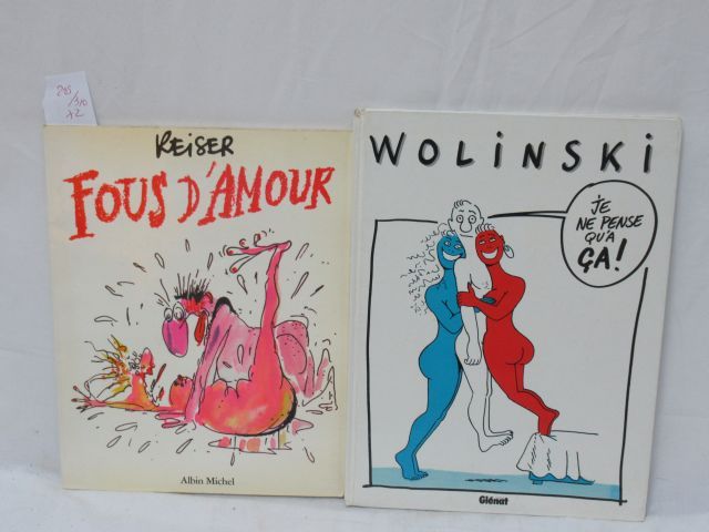 Null Lot de deux bandes dessinées : Reiser et Wolinski